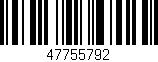Código de barras (EAN, GTIN, SKU, ISBN): '47755792'
