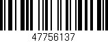 Código de barras (EAN, GTIN, SKU, ISBN): '47756137'