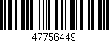 Código de barras (EAN, GTIN, SKU, ISBN): '47756449'