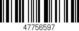 Código de barras (EAN, GTIN, SKU, ISBN): '47756597'