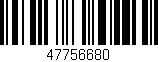 Código de barras (EAN, GTIN, SKU, ISBN): '47756680'
