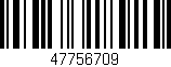 Código de barras (EAN, GTIN, SKU, ISBN): '47756709'