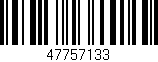 Código de barras (EAN, GTIN, SKU, ISBN): '47757133'