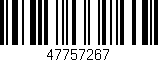 Código de barras (EAN, GTIN, SKU, ISBN): '47757267'