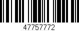 Código de barras (EAN, GTIN, SKU, ISBN): '47757772'