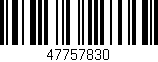 Código de barras (EAN, GTIN, SKU, ISBN): '47757830'