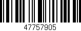 Código de barras (EAN, GTIN, SKU, ISBN): '47757905'