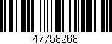 Código de barras (EAN, GTIN, SKU, ISBN): '47758268'