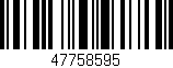Código de barras (EAN, GTIN, SKU, ISBN): '47758595'