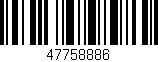 Código de barras (EAN, GTIN, SKU, ISBN): '47758886'