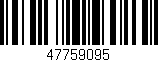 Código de barras (EAN, GTIN, SKU, ISBN): '47759095'