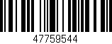 Código de barras (EAN, GTIN, SKU, ISBN): '47759544'