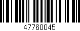 Código de barras (EAN, GTIN, SKU, ISBN): '47760045'