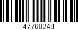 Código de barras (EAN, GTIN, SKU, ISBN): '47760240'