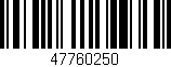Código de barras (EAN, GTIN, SKU, ISBN): '47760250'