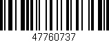 Código de barras (EAN, GTIN, SKU, ISBN): '47760737'