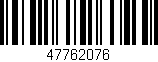 Código de barras (EAN, GTIN, SKU, ISBN): '47762076'