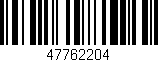 Código de barras (EAN, GTIN, SKU, ISBN): '47762204'