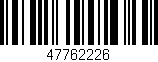 Código de barras (EAN, GTIN, SKU, ISBN): '47762226'