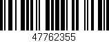Código de barras (EAN, GTIN, SKU, ISBN): '47762355'
