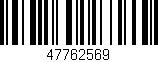 Código de barras (EAN, GTIN, SKU, ISBN): '47762569'