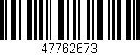Código de barras (EAN, GTIN, SKU, ISBN): '47762673'