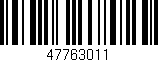 Código de barras (EAN, GTIN, SKU, ISBN): '47763011'