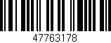 Código de barras (EAN, GTIN, SKU, ISBN): '47763178'