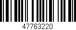 Código de barras (EAN, GTIN, SKU, ISBN): '47763220'