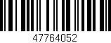 Código de barras (EAN, GTIN, SKU, ISBN): '47764052'