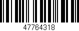 Código de barras (EAN, GTIN, SKU, ISBN): '47764318'