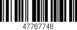 Código de barras (EAN, GTIN, SKU, ISBN): '47767746'