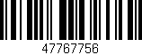 Código de barras (EAN, GTIN, SKU, ISBN): '47767756'
