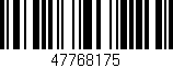 Código de barras (EAN, GTIN, SKU, ISBN): '47768175'
