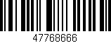 Código de barras (EAN, GTIN, SKU, ISBN): '47768666'