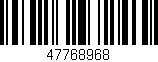 Código de barras (EAN, GTIN, SKU, ISBN): '47768968'