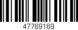 Código de barras (EAN, GTIN, SKU, ISBN): '47769169'