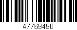 Código de barras (EAN, GTIN, SKU, ISBN): '47769490'