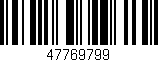 Código de barras (EAN, GTIN, SKU, ISBN): '47769799'