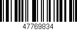 Código de barras (EAN, GTIN, SKU, ISBN): '47769834'