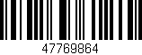 Código de barras (EAN, GTIN, SKU, ISBN): '47769864'