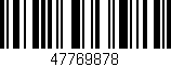 Código de barras (EAN, GTIN, SKU, ISBN): '47769878'