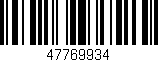 Código de barras (EAN, GTIN, SKU, ISBN): '47769934'