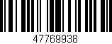 Código de barras (EAN, GTIN, SKU, ISBN): '47769938'
