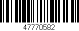 Código de barras (EAN, GTIN, SKU, ISBN): '47770582'