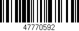 Código de barras (EAN, GTIN, SKU, ISBN): '47770592'