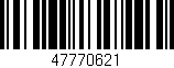 Código de barras (EAN, GTIN, SKU, ISBN): '47770621'