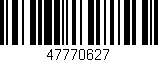 Código de barras (EAN, GTIN, SKU, ISBN): '47770627'
