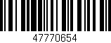 Código de barras (EAN, GTIN, SKU, ISBN): '47770654'