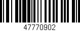 Código de barras (EAN, GTIN, SKU, ISBN): '47770902'